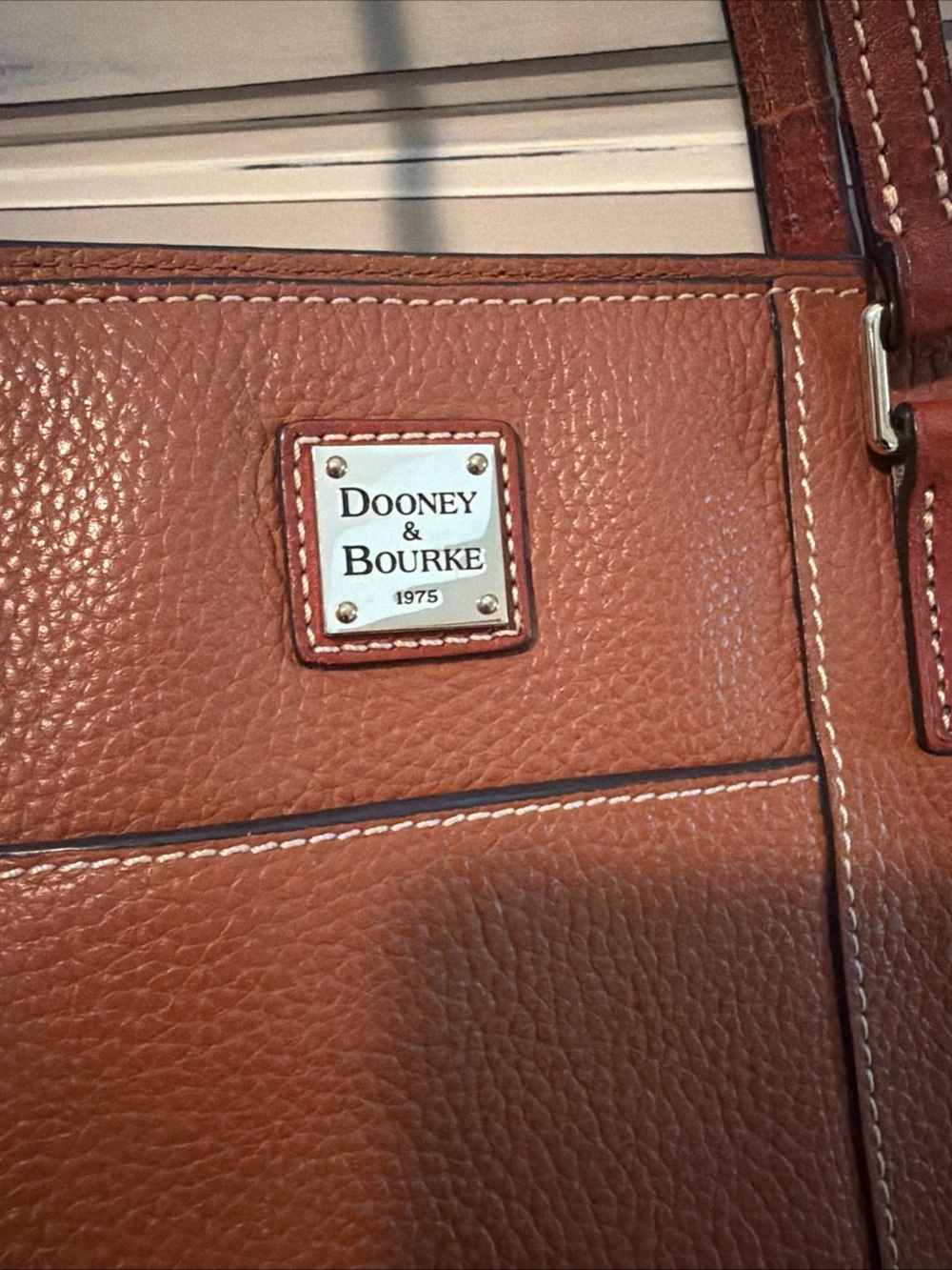 $328 Dooney & Bourke Pebble Grain Small Lexington Leather Tote Bag Caramel - Picture 5 of 16